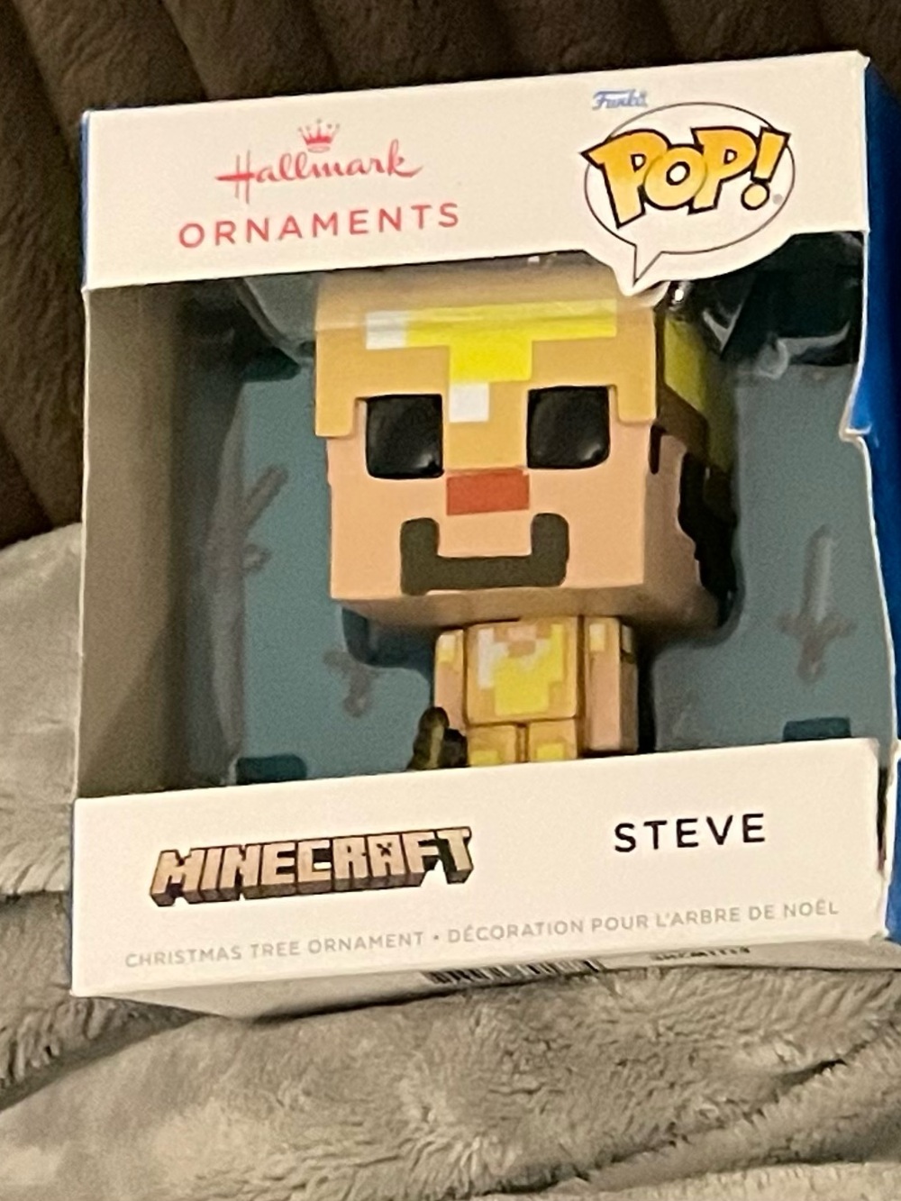 Hallmark POP! Minecraft Steve Ornament in Gold and Yellow